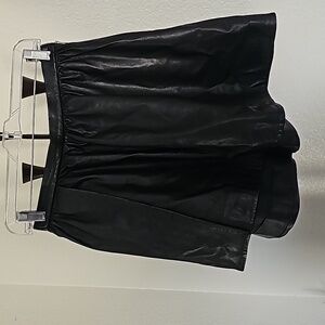 Genuine lamb leather skirt